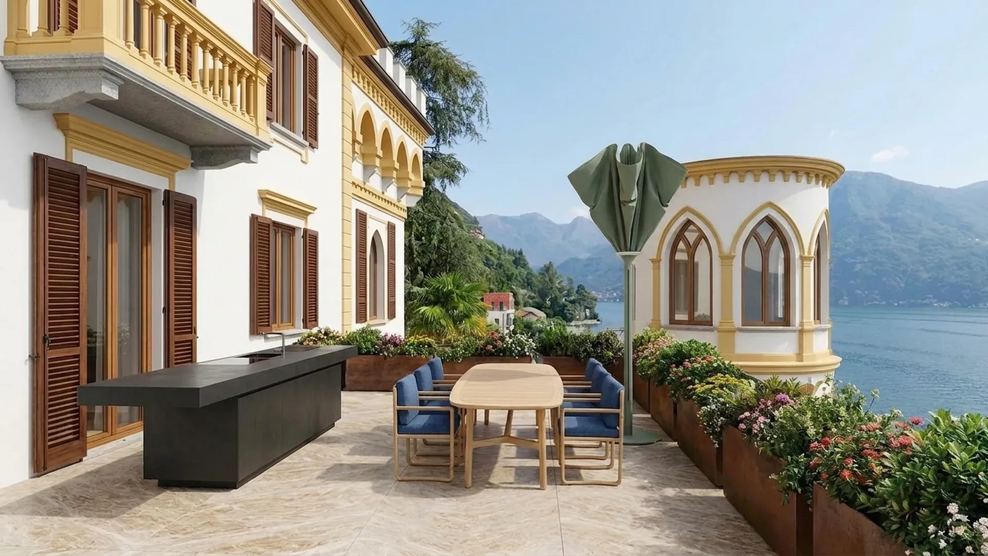 Boutique hotel on the waterfront of Como lake — Spatial organisation (2)
