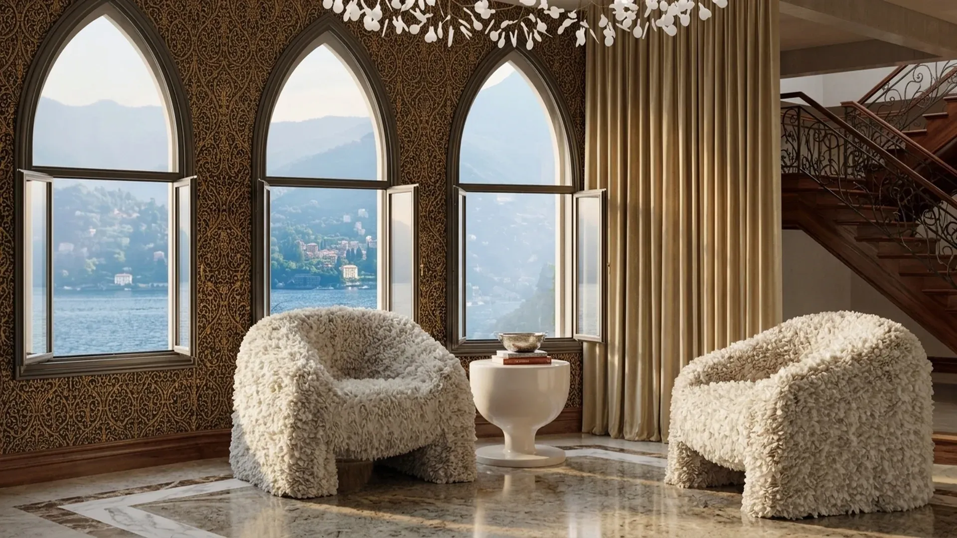Boutique hotel on the waterfront of Como lake — Landscape